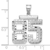 14kw Large Brushed Diamond-cut Number 85 Charm