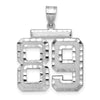 14kw Large Brushed Diamond-cut Number 89 Charm
