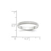 Lightweight Milgrain Half Round Band — 3 mm