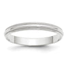 Lightweight Milgrain Half Round Band