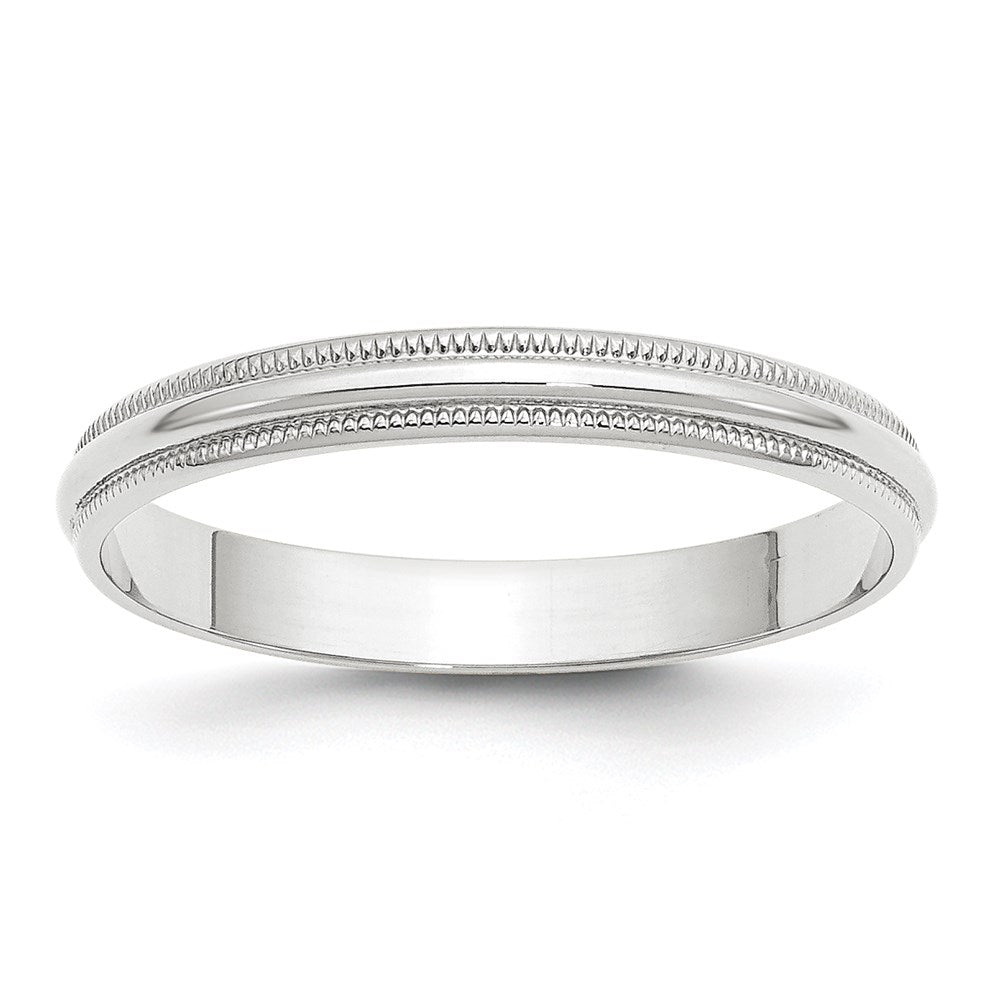 Lightweight Milgrain Half Round Band