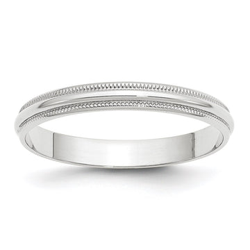 Lightweight Milgrain Half Round Band
