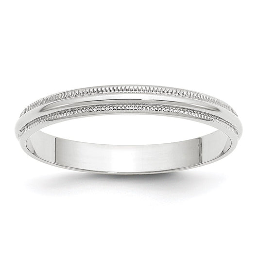 Lightweight Milgrain Half Round Band