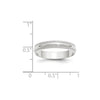 Lightweight Milgrain Half Round Band — 4 mm