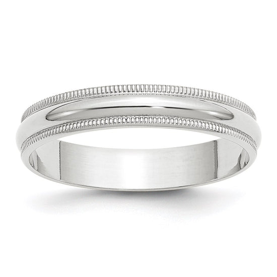 Lightweight Milgrain Half Round Band