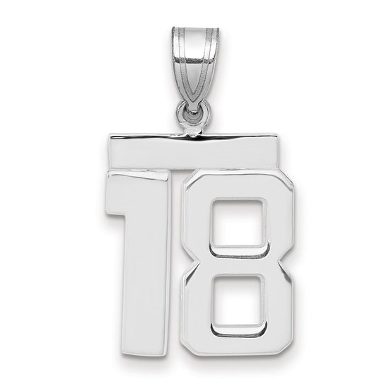 Polished Number Charms — 18