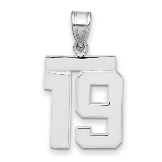 Polished Number Charms — 19