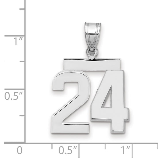 Polished Number Charms — 24