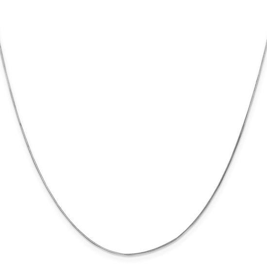 14K White Gold 24 inch .5mm Octagonal Snake with Lobster Clasp Chain