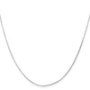 14K White Gold 16 inch .5mm Octagonal Snake with Lobster Clasp Chain