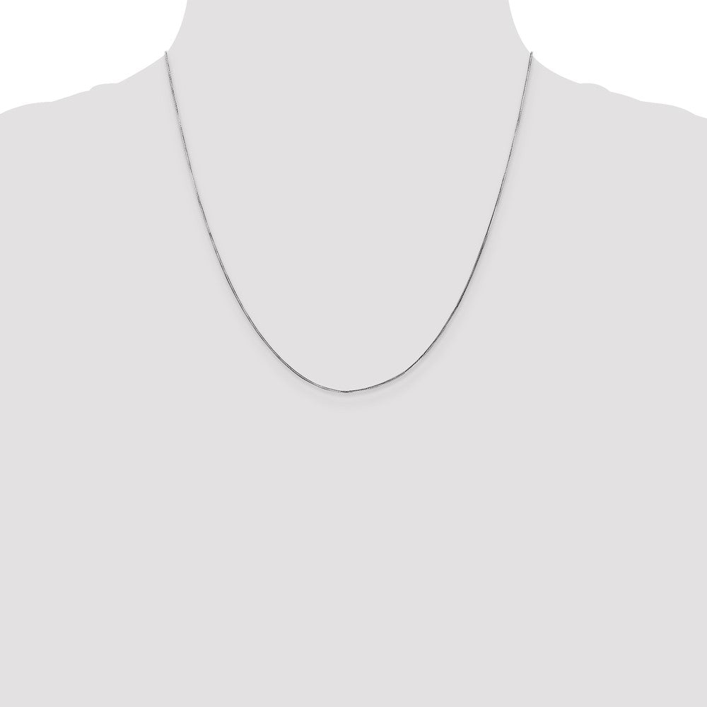 14K White Gold 20 inch .5mm Octagonal Snake with Lobster Clasp Chain
