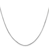 14K White Gold 16 inch 1mm Octagonal Snake with Lobster Clasp Chain