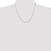 14K White Gold 20 inch 1mm Octagonal Snake with Lobster Clasp Chain
