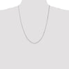 14K White Gold 24 inch .8mm Octagonal Snake with Lobster Clasp Chain
