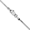 14K White Gold 16 inch .9mm Octagonal Snake with Lobster Clasp Chain