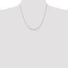 14K White Gold 20 inch .9mm Octagonal Snake with Lobster Clasp Chain