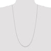 14K White Gold 30 inch .9mm Octagonal Snake with Lobster Clasp Chain