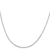 14K White Gold 18 inch 1mm Octagonal Snake with Lobster Clasp Chain