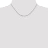 14K White Gold 16 inch 1mm Octagonal Snake with Lobster Clasp Chain