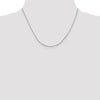 14K White Gold 18 inch 1mm Octagonal Snake with Lobster Clasp Chain