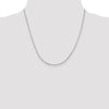 14K White Gold 20 inch 1mm Octagonal Snake with Lobster Clasp Chain