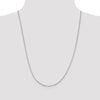 14K White Gold 24 inch 1mm Octagonal Snake with Lobster Clasp Chain