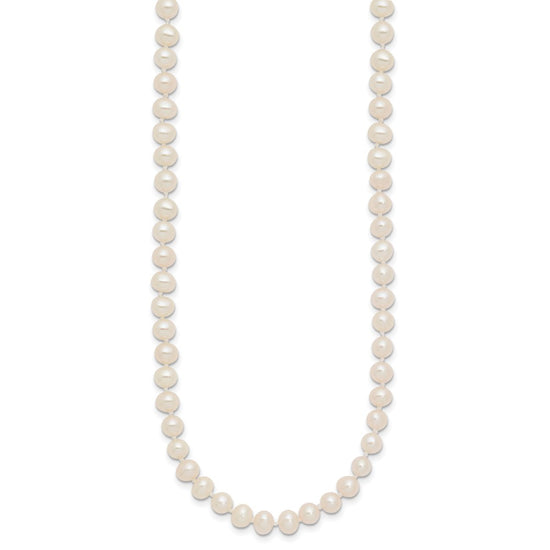 Near Round Freshwater Cultured White Pearl Necklaces