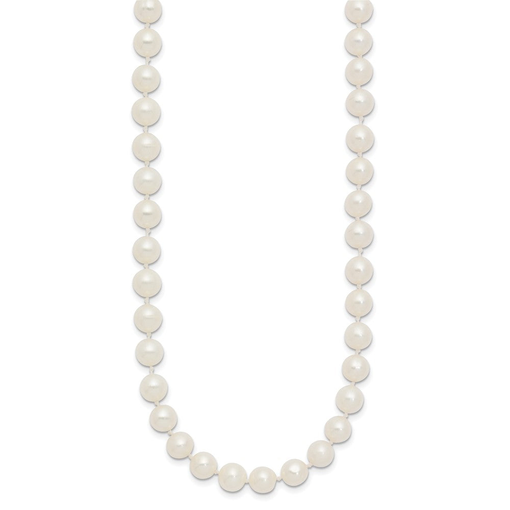 Near Round Freshwater Cultured White Pearl Necklaces