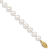 14k White Near Round Freshwater Cultured Pearl Bracelets