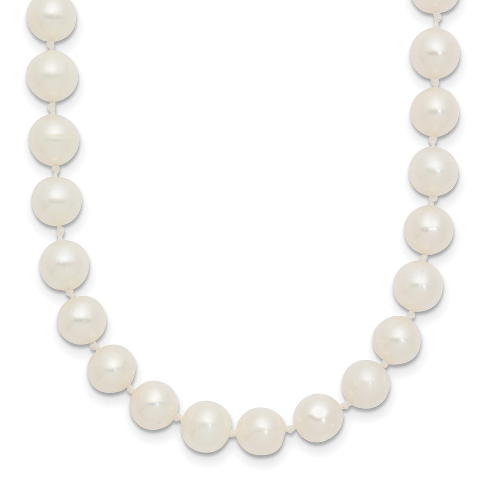 Near Round Freshwater Cultured White Pearl Necklaces