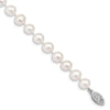 14k White Near Round Freshwater Cultured Pearl Bracelets