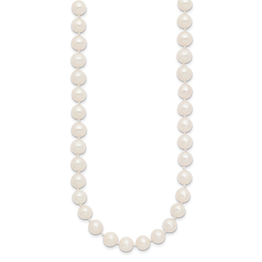 Near Round Freshwater Cultured White Pearl Necklaces