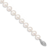 14k White Near Round Freshwater Cultured Pearl Bracelets