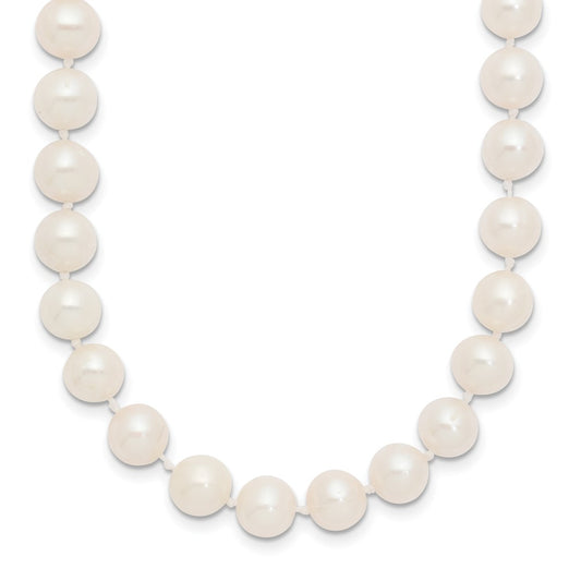 Near Round Freshwater Cultured White Pearl Necklaces