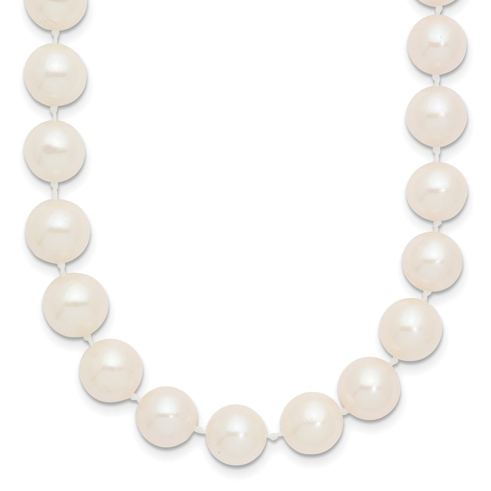 Near Round Freshwater Cultured White Pearl Necklaces