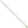 14k White Near Round Freshwater Cultured Pearl Bracelets