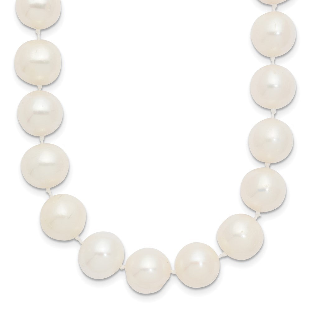 Near Round Freshwater Cultured White Pearl Necklaces