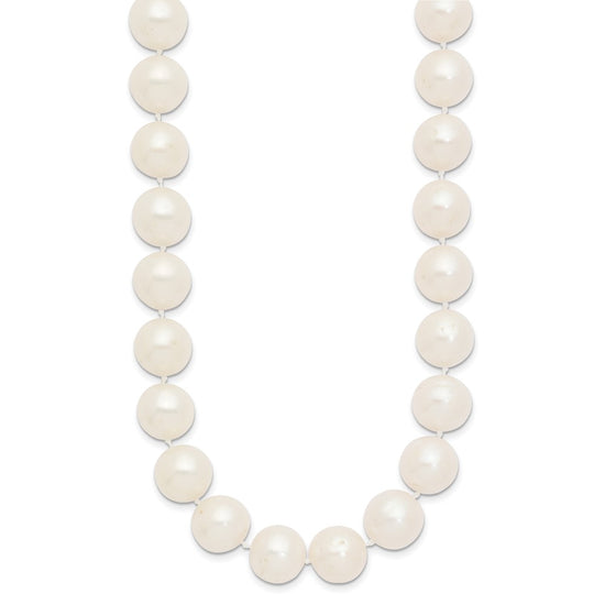 Near Round Freshwater Cultured White Pearl Necklaces