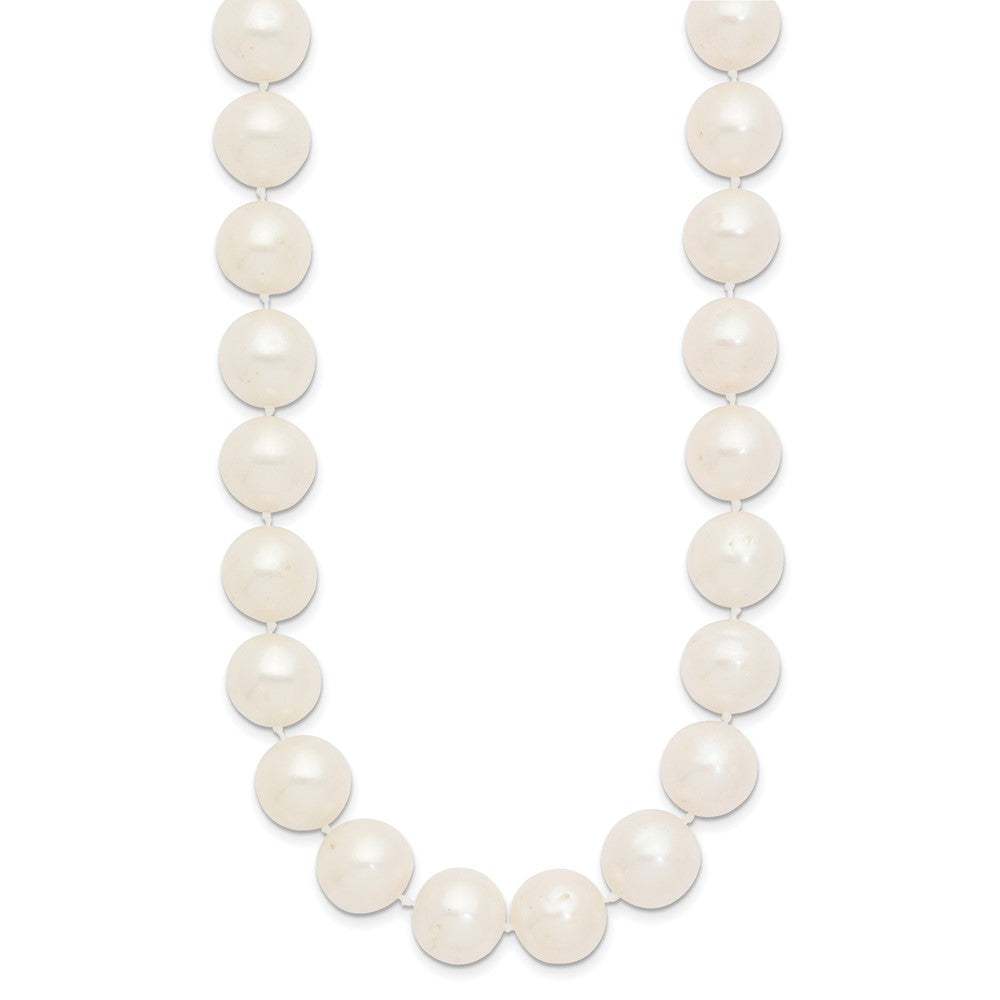 Near Round Freshwater Cultured White Pearl Necklaces