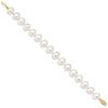 14k White Near Round Freshwater Cultured Pearl Bracelets