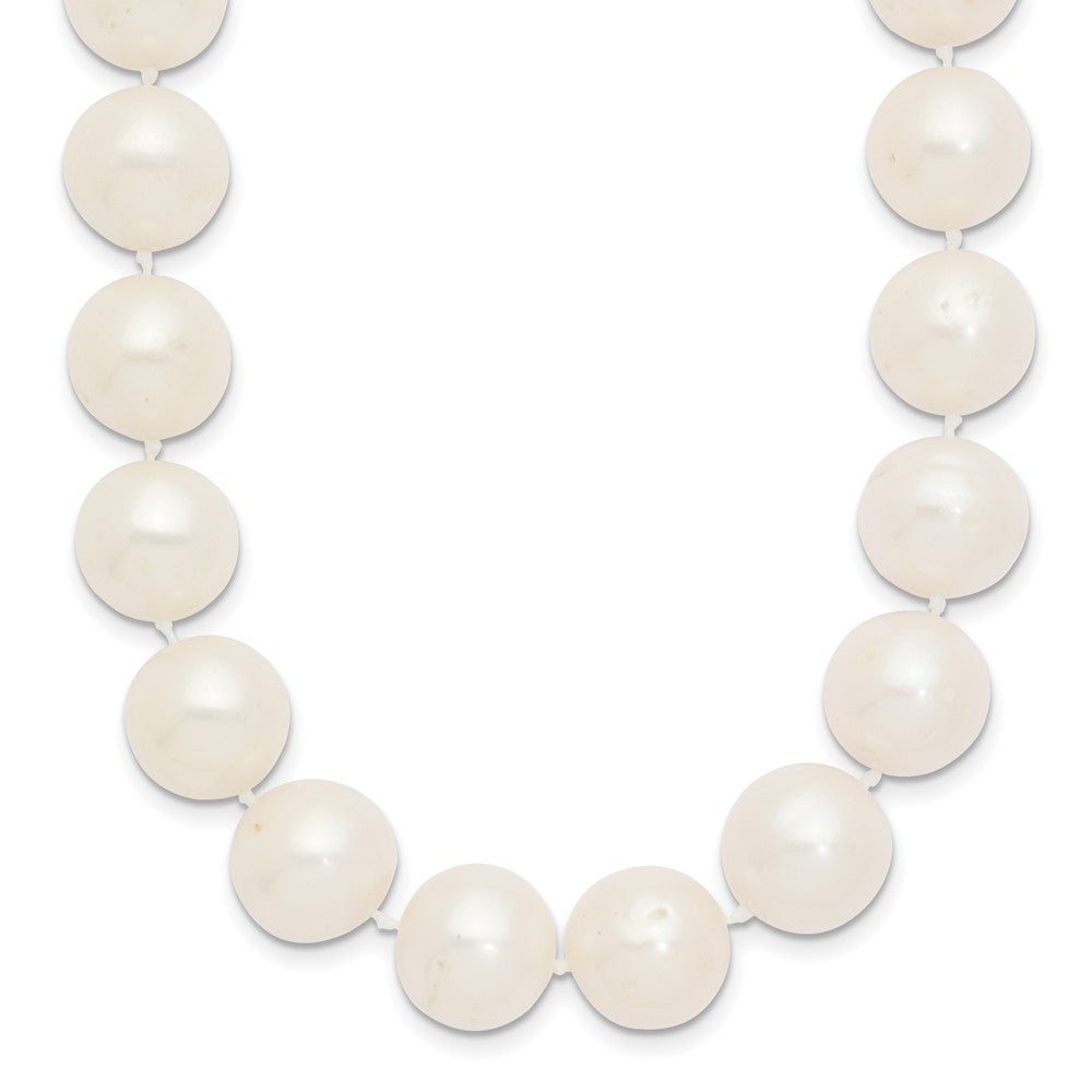 Near Round Freshwater Cultured White Pearl Necklaces