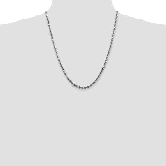 Gold (14K & 10K) Diamond-Cut Quadruple Rope Chain — 4 mm
