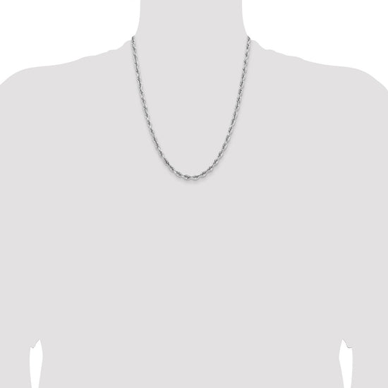 Gold (14K & 10K) Diamond-Cut Quadruple Rope Chain — 5 mm