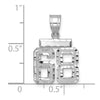 14kw Small Brushed Diamond-cut Number 68 Charm