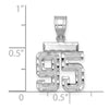 14kw Small Brushed Diamond-cut Number 95 Charm