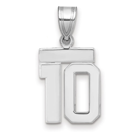Polished Number Charms — 10