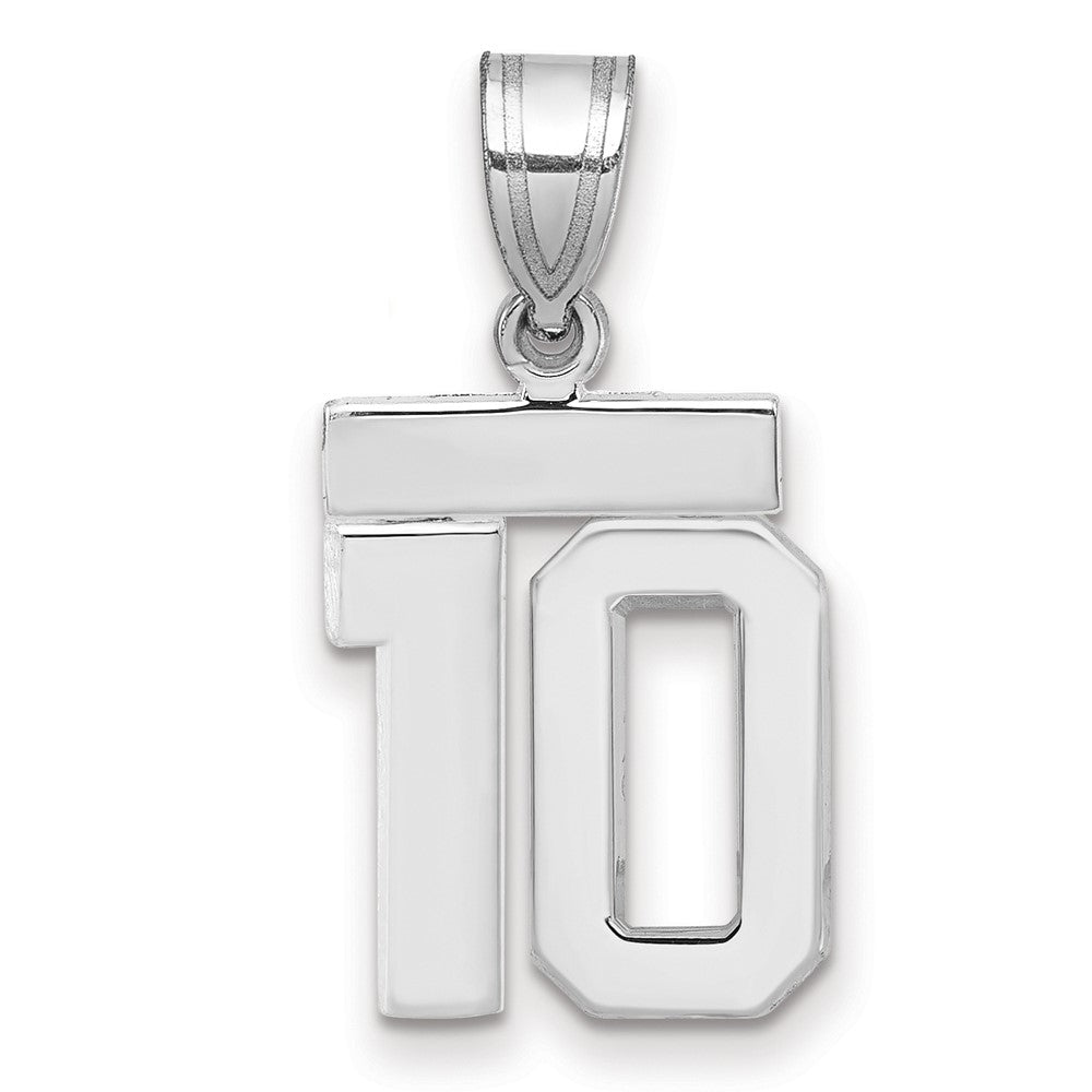 Polished Number Charms — 10