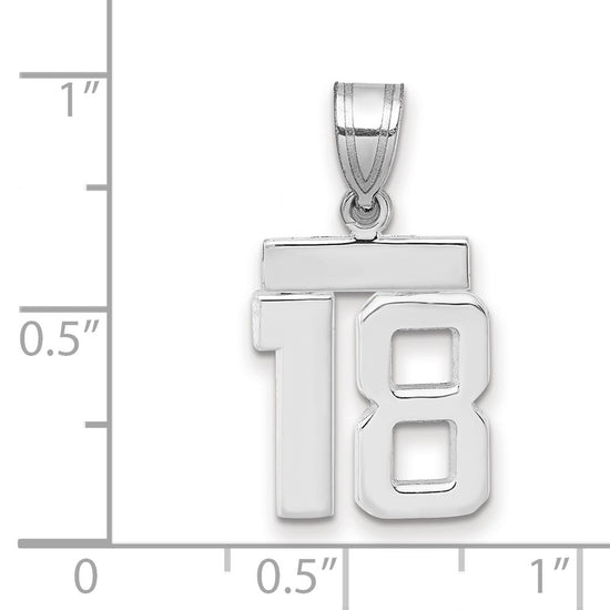 Polished Number Charms — 18