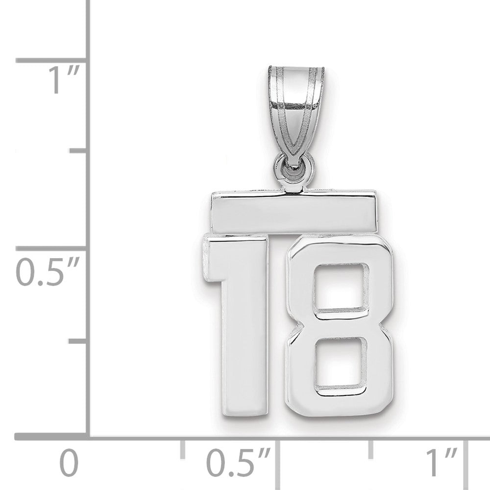 Polished Number Charms — 18