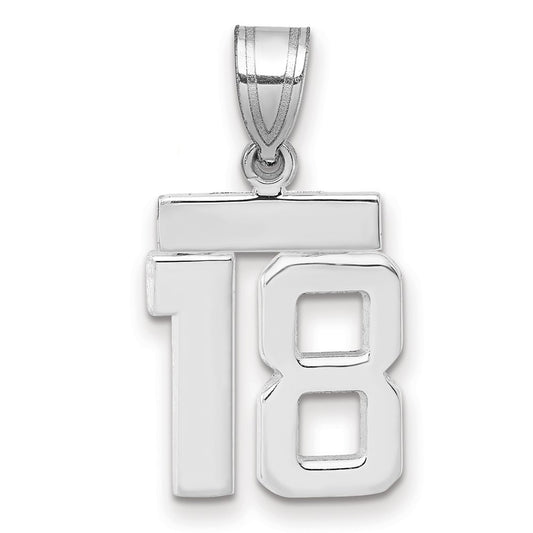 Polished Number Charms — 18
